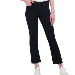 Vigoss Ladies' Mid-Rise Bootcut Crop Jean, Black NEW WITH TAG